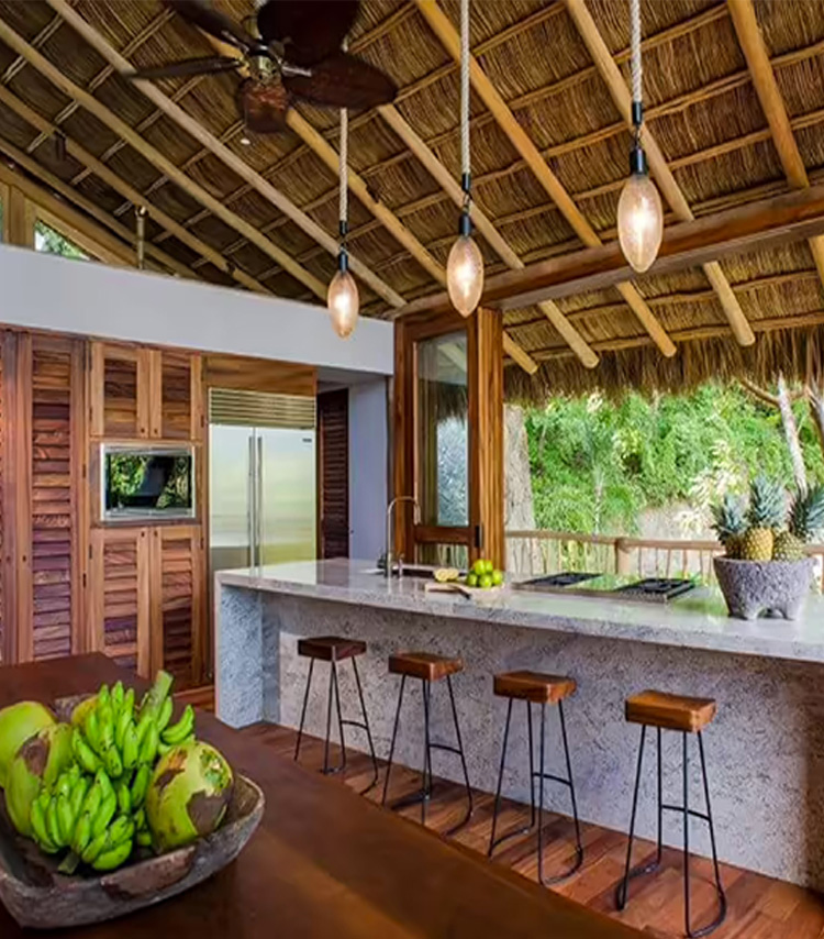 OPEN KITCHEN 

Casa Akaw will have an open kitchen with finishes that match surrounding nature and complete facilities to eat healthy meals